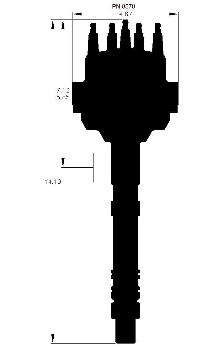 MSD Small/Big Chevy, Small Diameter Housing, Magnetic Trigger, Mechanical MSD Pro-Billet Distributor MSD8570 SR
