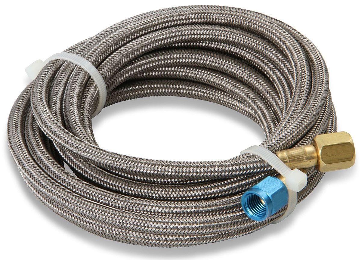 NOS 14ft. Length. With Blue Ends Nitrous Oxide Systems -4AN Stainless Steel Bradided Hose NOS15295 SR
