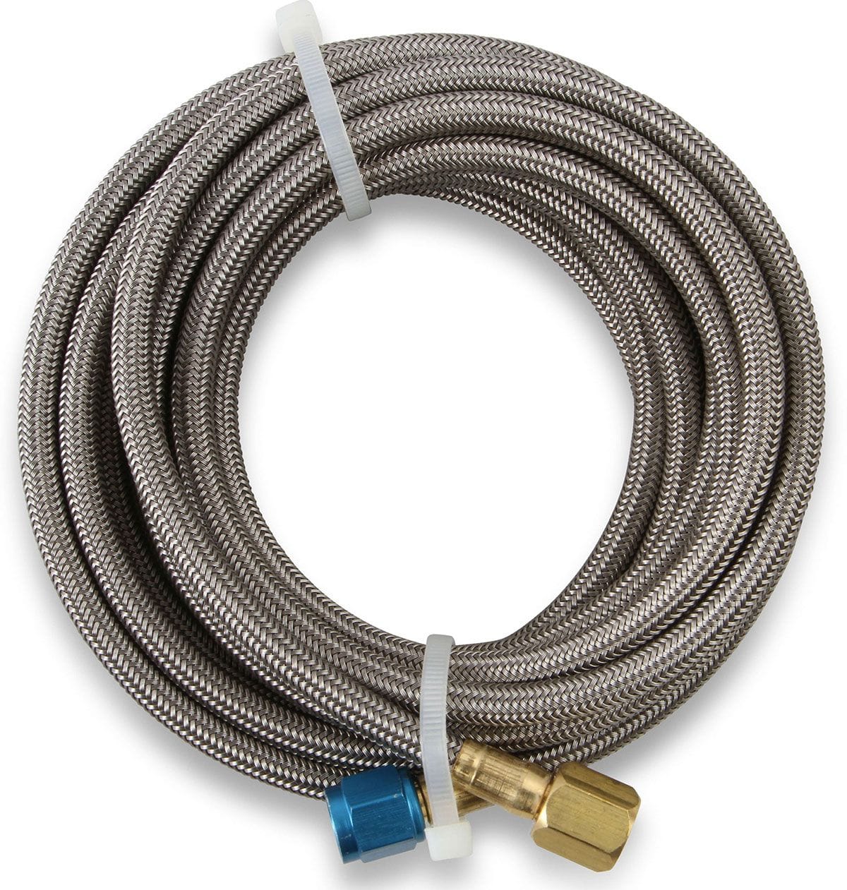 NOS 14ft. Length. With Blue Ends Nitrous Oxide Systems -4AN Stainless Steel Bradided Hose NOS15295 SR
