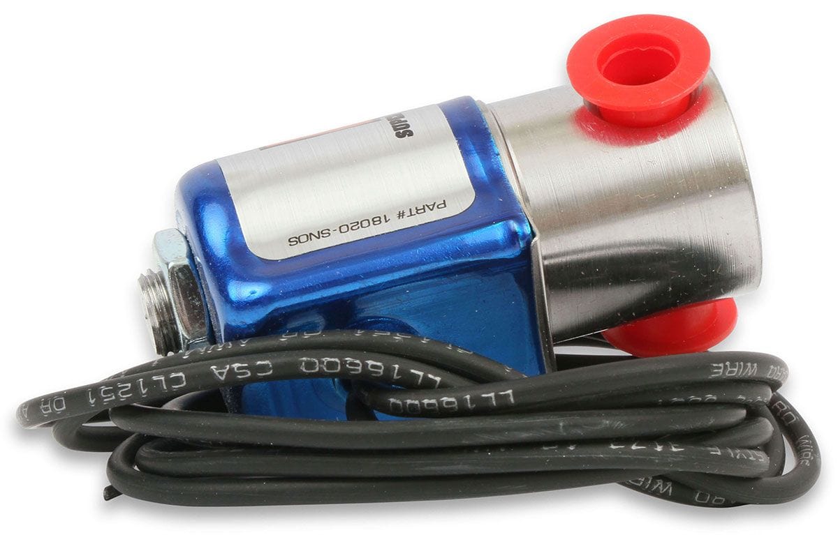 NOS 175 Horsepower. 1/8" NPT Inlet, 1/8" NPT Outlet Nitrous Oxide Systems Powershot Nitrous Solenoid NOS18020 SR