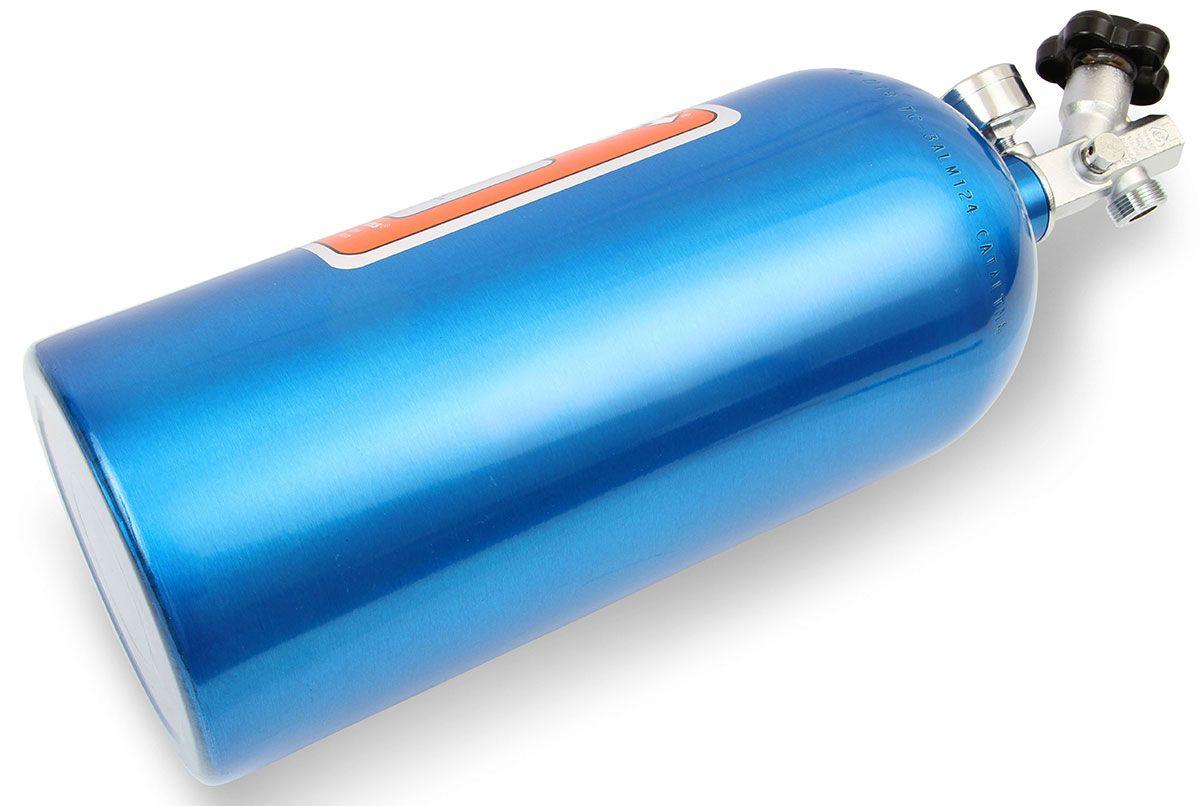 NOS 21" x 7" dia. With Hi-Flo Valve Nitrous Oxide Systems Nitrous Bottle 10-lb. (Electric Blue) NOS14745 SR