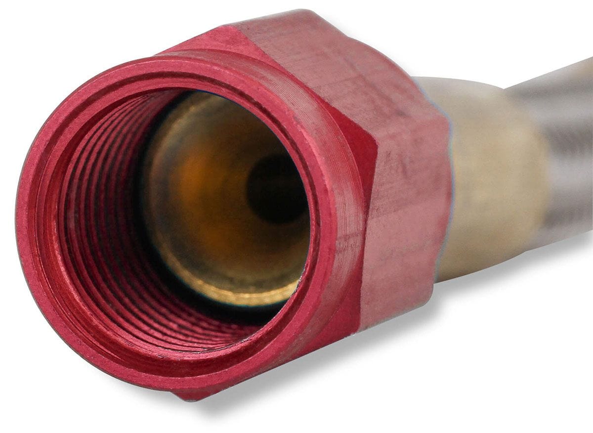 NOS 2ft. Length. With 1/8" NPT Red Ends Nitrous Oxide Systems -4AN Stainless Steel Bradided Hose NOS15230-2 SR