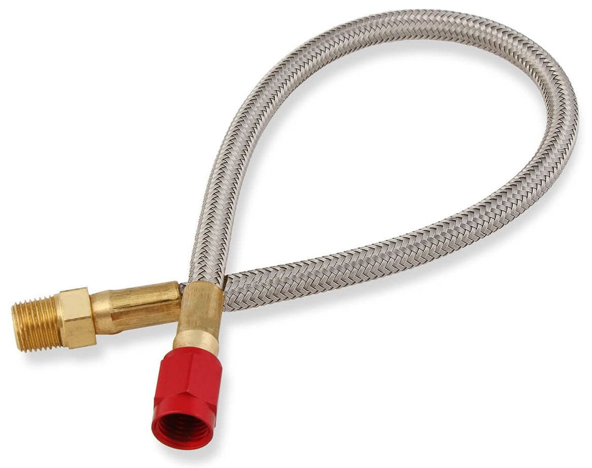 NOS 2ft. Length. With 1/8" NPT Red Ends Nitrous Oxide Systems -4AN Stainless Steel Bradided Hose NOS15230-2 SR
