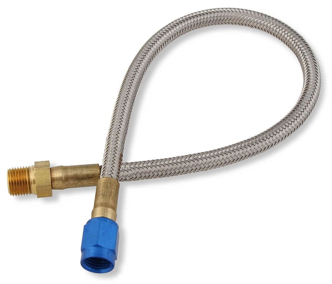 NOS 2ft. Length. With Blue Ends Nitrous Oxide Systems -3AN Stainless Steel Bradided Hose NOS15060 SR