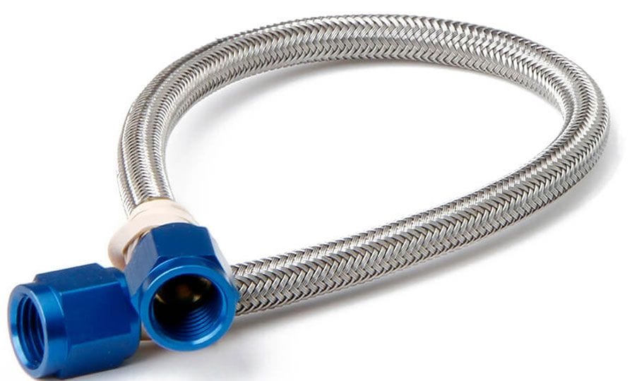 NOS 2ft. Length. With Blue Ends Nitrous Oxide Systems -4AN Stainless Steel Bradided Hose NOS15230 SR