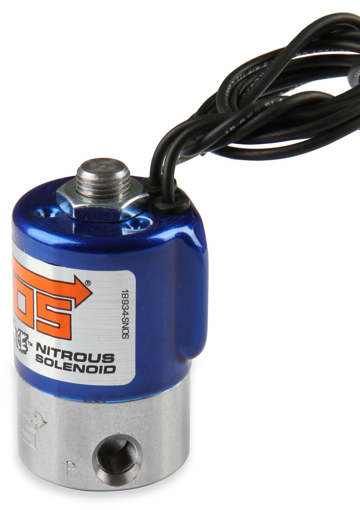 NOS 450 Horsepower. 1/4" NPT Inlet, 1/8" NPT Outlet Nitrous Oxide Systems Pro-Race Nitrous Solenoid NOS18048R SR