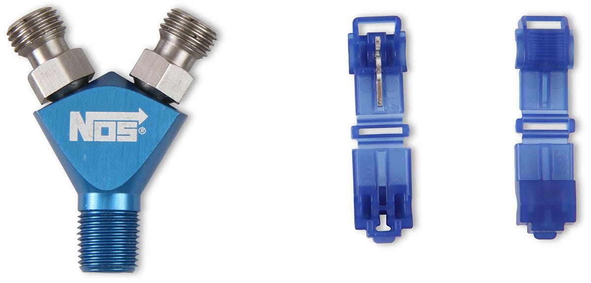 NOS -4AN Line, Blue LED Nitrous Oxide Systems Nitrous Ntimidator LED Nitrous Dual Purge Kit NOS16037 SR