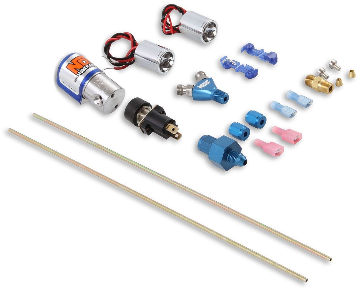 NOS -4AN Line, Blue LED Nitrous Oxide Systems Nitrous Ntimidator LED Nitrous Dual Purge Kit NOS16037 SR