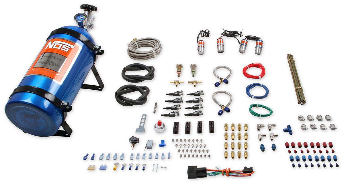 NOS 50-250 Horsepower. Universal V8 small block. Nitrous Oxide Systems Sportsman Fogger Nitrous Kit (with 4 x Powershot Solenoids) NOS05088 SR