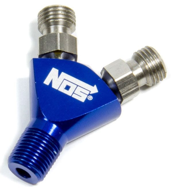 NOS Nitrous Oxide Systems Flare Jet to 1/8" NPT "Y" Fitting (Blue) NOS17255 SR