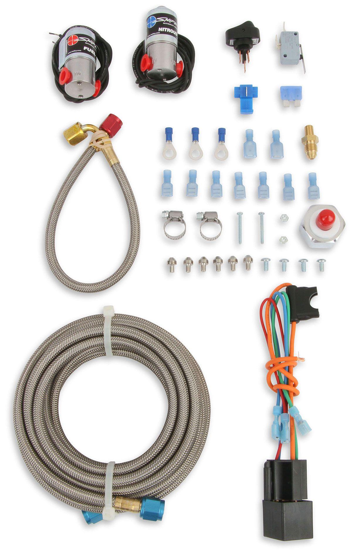 NOS With Single Fogger Nozzle & 10lb Bottle, 35-75 HP Suit 4 & 6 Cyl EFI Nitrous Oxide Systems Sniper Universal Wet Kit NOS07005 SR