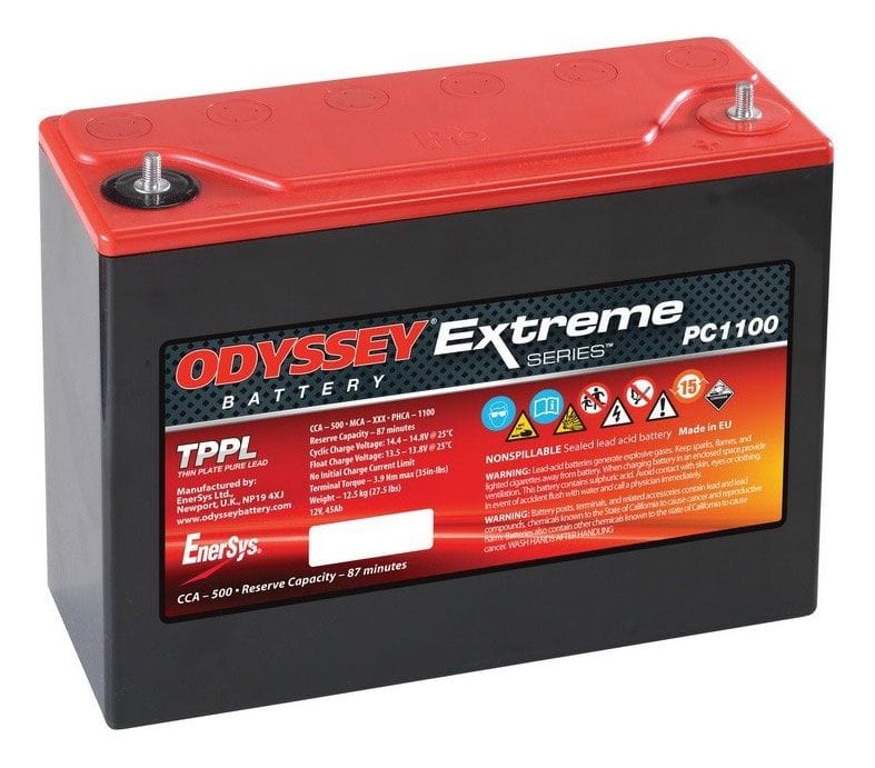 ODYSSEY 12V Extreme Series AGM Battery, 500 CCA ODER40 SR