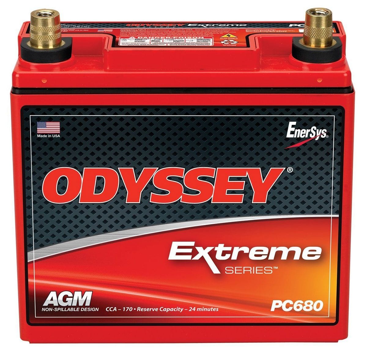 ODYSSEY 12V Extreme Series AGM Battery with Metal Jacket, 170 CCA ODPC680 SR