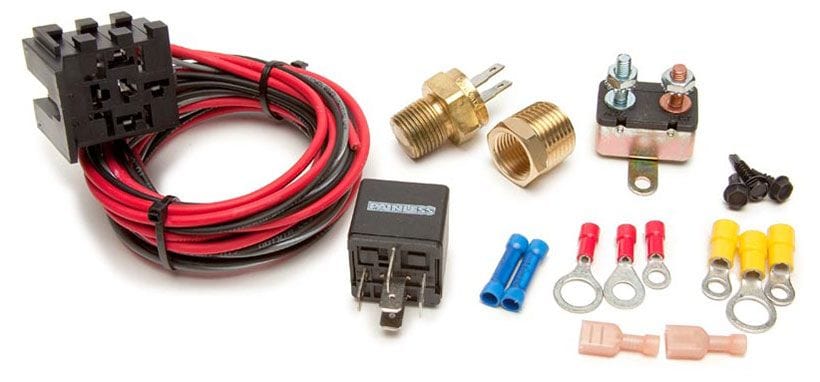 PAINLESS 195°F On/185°F Off (thread size: 3/8"-18NPT) Painless Wiring Fan-Thom II Electric Fan Relay with Thermostatic Switch PW30102 SR