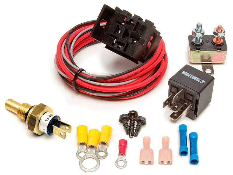 PAINLESS M12 x 1.5, 96° On / 87° Off Painless Wiring Fan-Thom II Fan Switch and Relay PW30106 SR