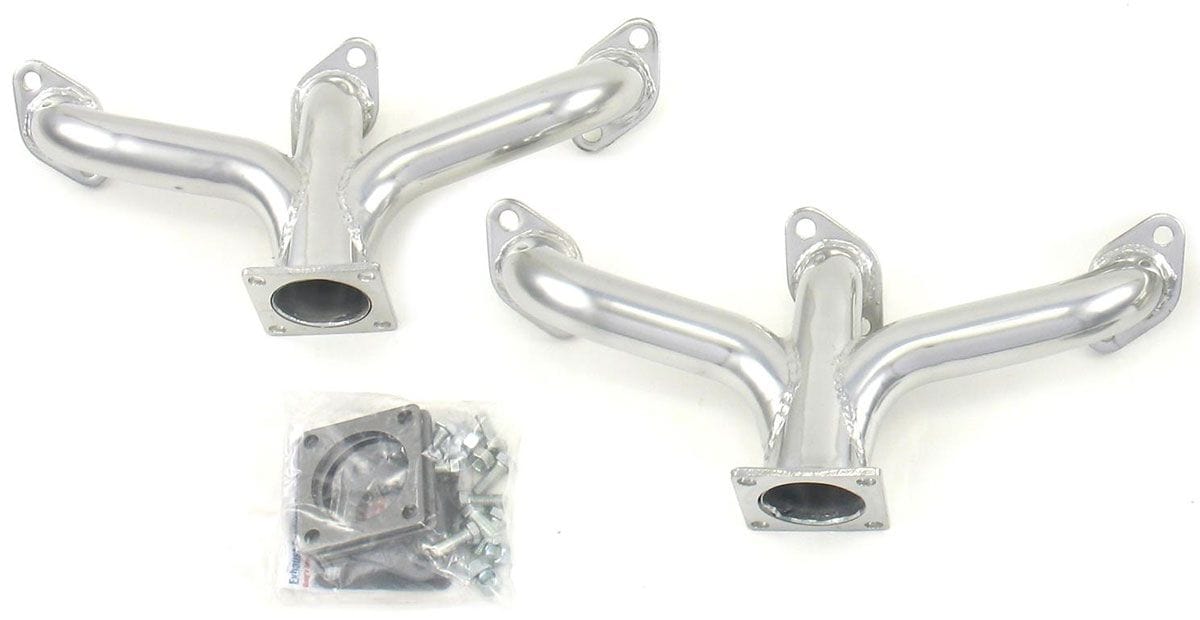 Patriot Exhaust Suit Ford Flathead 1-3/4" Primary Pipe With 2-1/2" Collector, Round P Patriot Exhaust Ceramic Coated Tight Tuck Headers PATH8090-1 SR