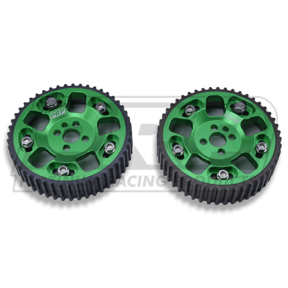 Platinum Racing Products Adjustable Cam Gear One Cam Gear / None required / Green Adjustable ALLOY OUTER Cam Gears to suit RB20 / RB25 / RB26 SR