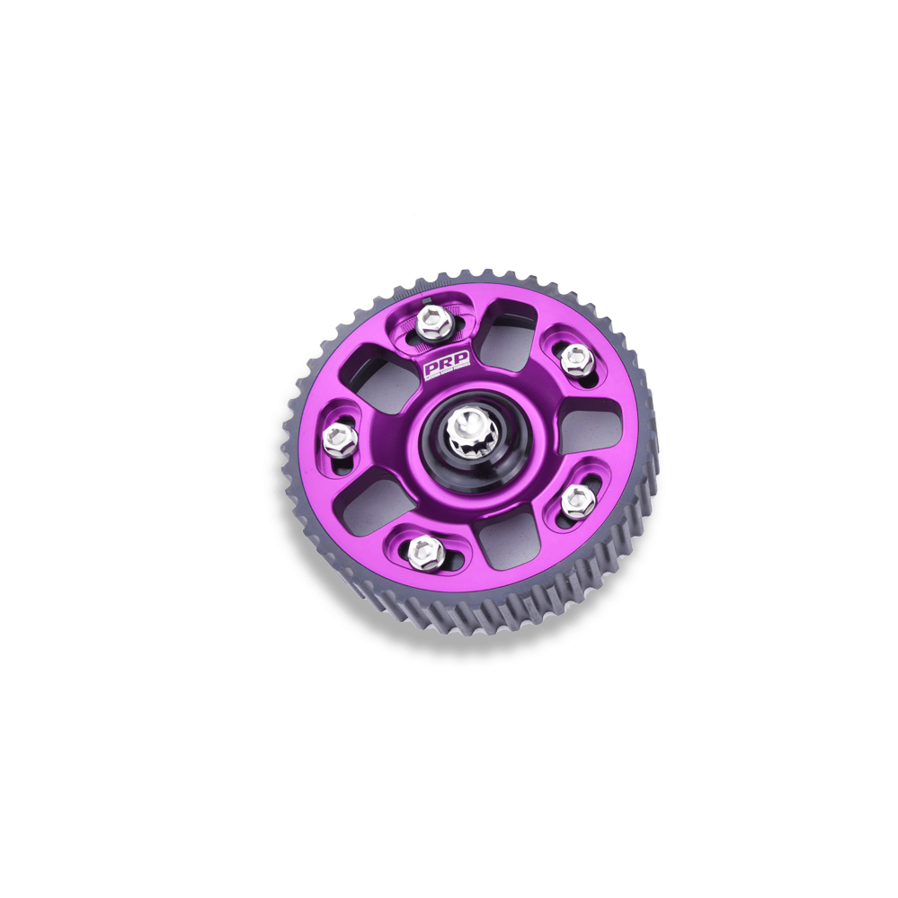 Platinum Racing Products Adjustable Cam Gear Purple / Add Billet Retainer and TI Bolt x 2 Adjustable ALLOY OUTER Cam Gears to suit 1UZ SR