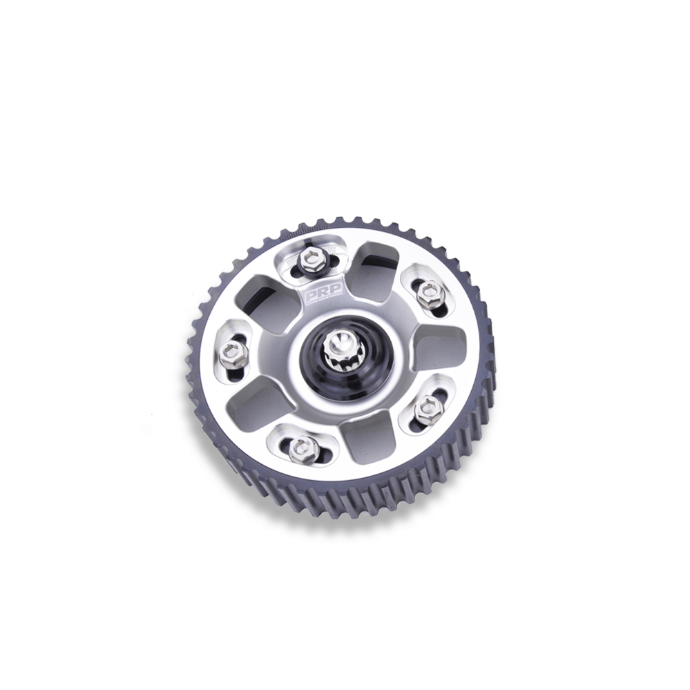 Platinum Racing Products Adjustable Cam Gear Silver / Add Billet Retainer and TI Bolt x 2 Adjustable ALLOY OUTER Cam Gears to suit 1UZ SR
