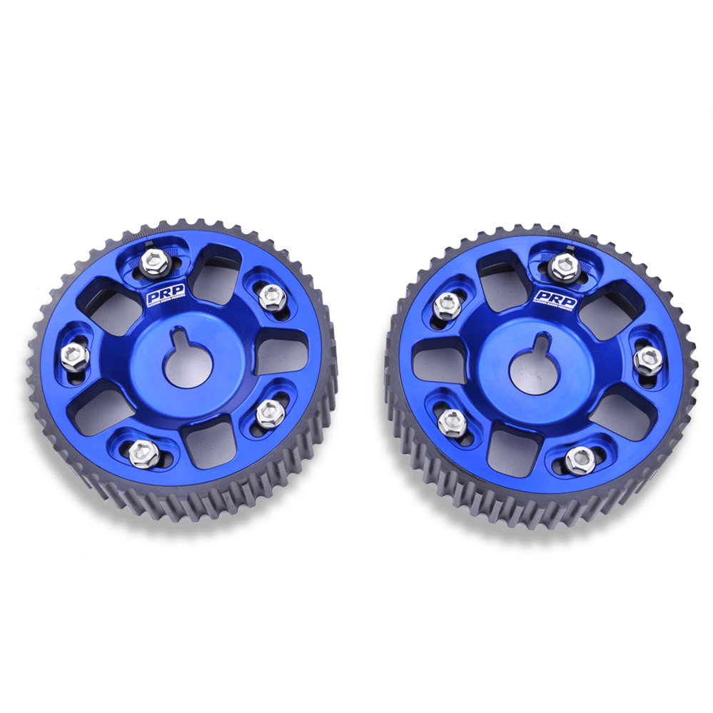 Platinum Racing Products Adjustable Cam Gear Two Cam Gears / Blue / No thankyou Adjustable ALLOY OUTER Cam Gears to suit 1JZ / 2JZ SR