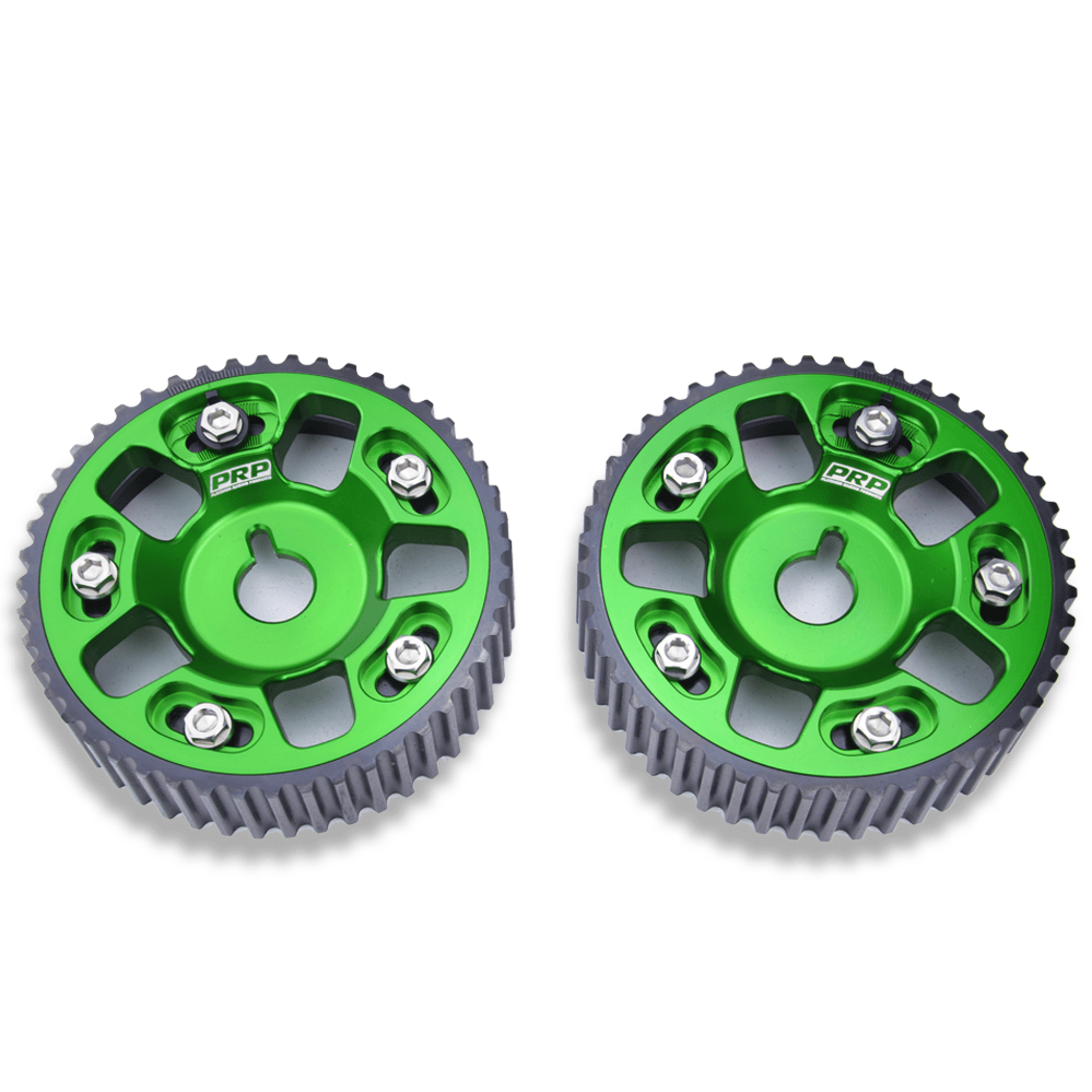 Platinum Racing Products Adjustable Cam Gear Two Cam Gears / Green / No thankyou Adjustable ALLOY OUTER Cam Gears to suit 1JZ / 2JZ SR