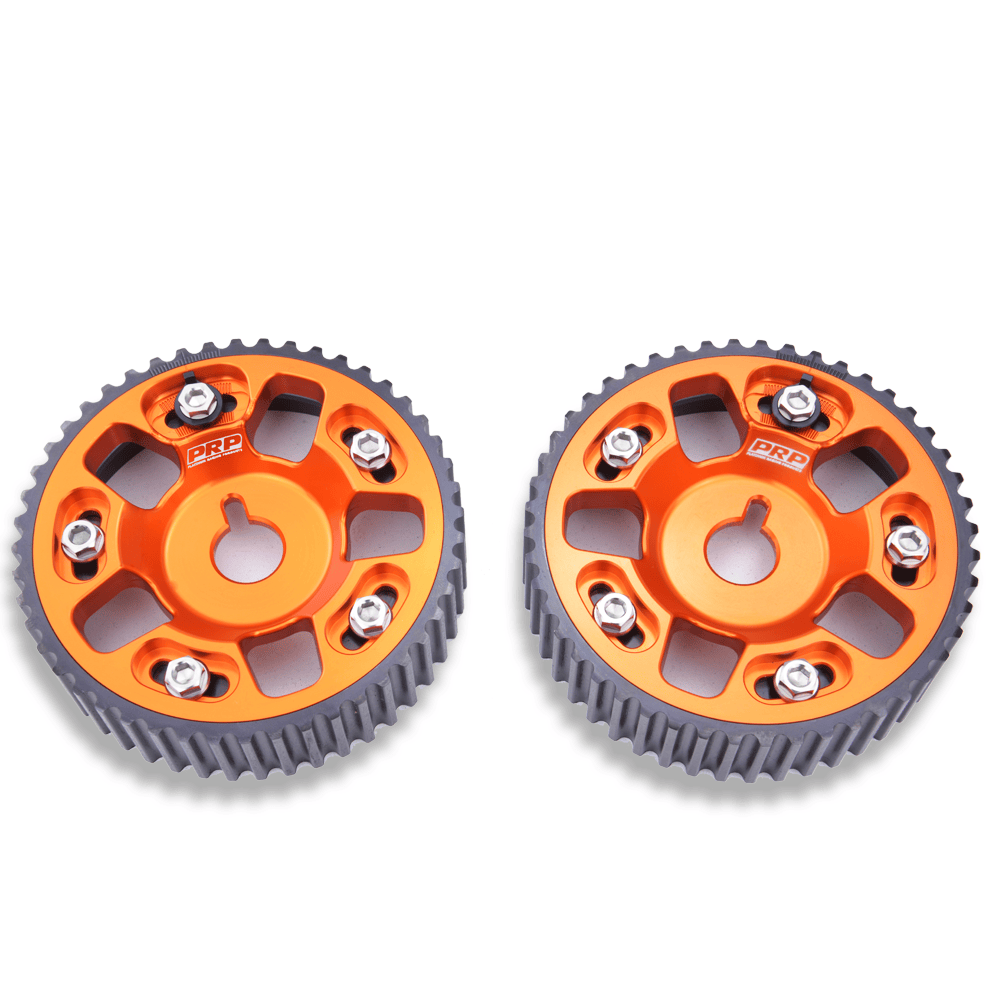 Platinum Racing Products Adjustable Cam Gear Two Cam Gears / Orange / No thankyou Adjustable ALLOY OUTER Cam Gears to suit 1JZ / 2JZ SR
