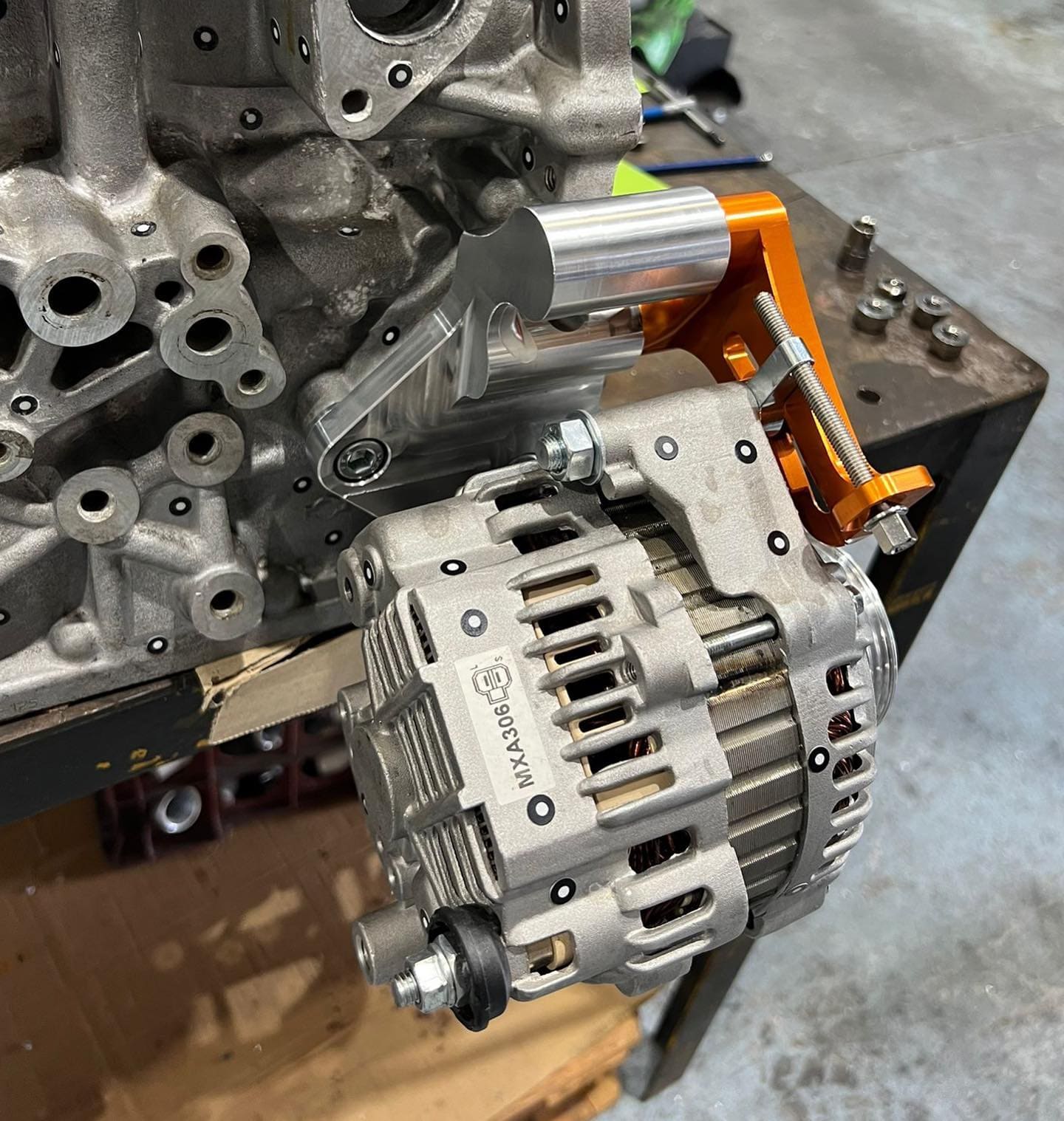 Platinum Racing Products Alternator Kit LS1 Alternator Kit - NO ALTERNATOR / Orange LS1 Alternator Conversion Kit for Nissan SR20 SR