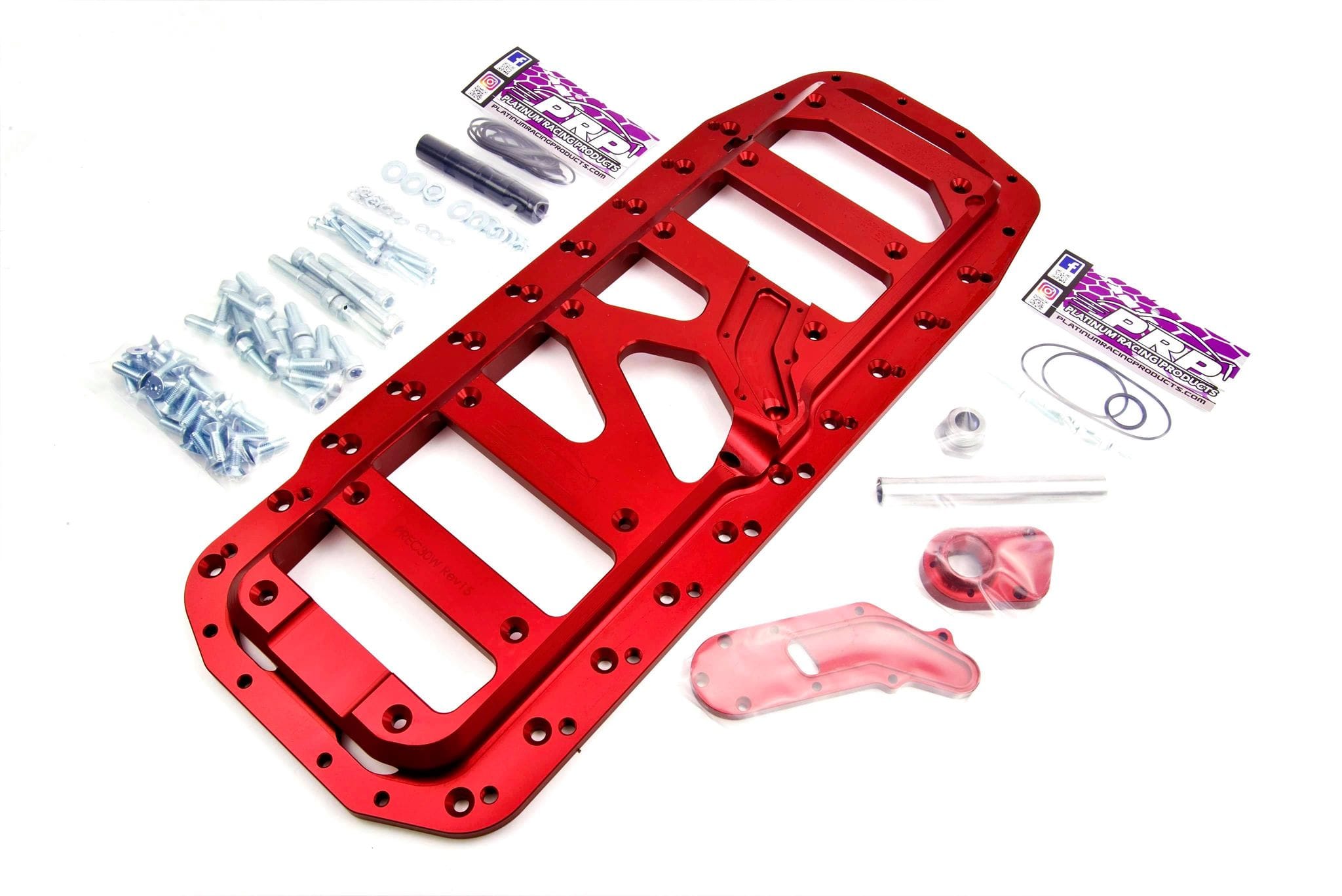 Platinum Racing Products Block Brace Red - Custom / Not Required RB30 Wet Sump Block Brace SR