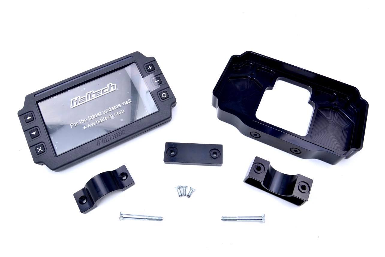 Platinum Racing Products Display Dash Mount Flush mount ( no mounts on the bottom ) / No / Black Haltech IC7 Display Dash Mount SR