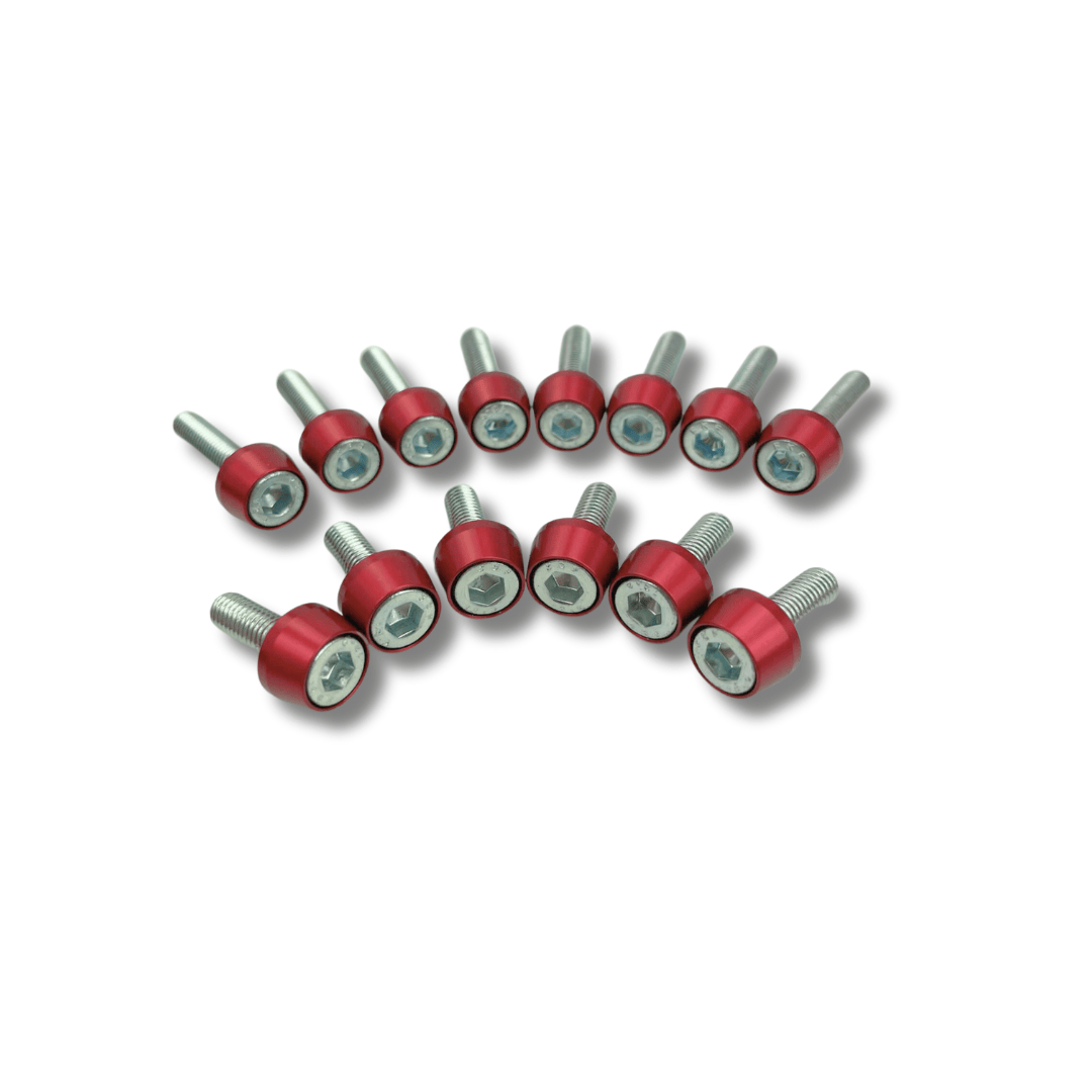 Platinum Racing Products Dress Up Washers Black Rocker Cover Dress Up Bolt Kit to suit Mitsubishi Evo 1-3 SR