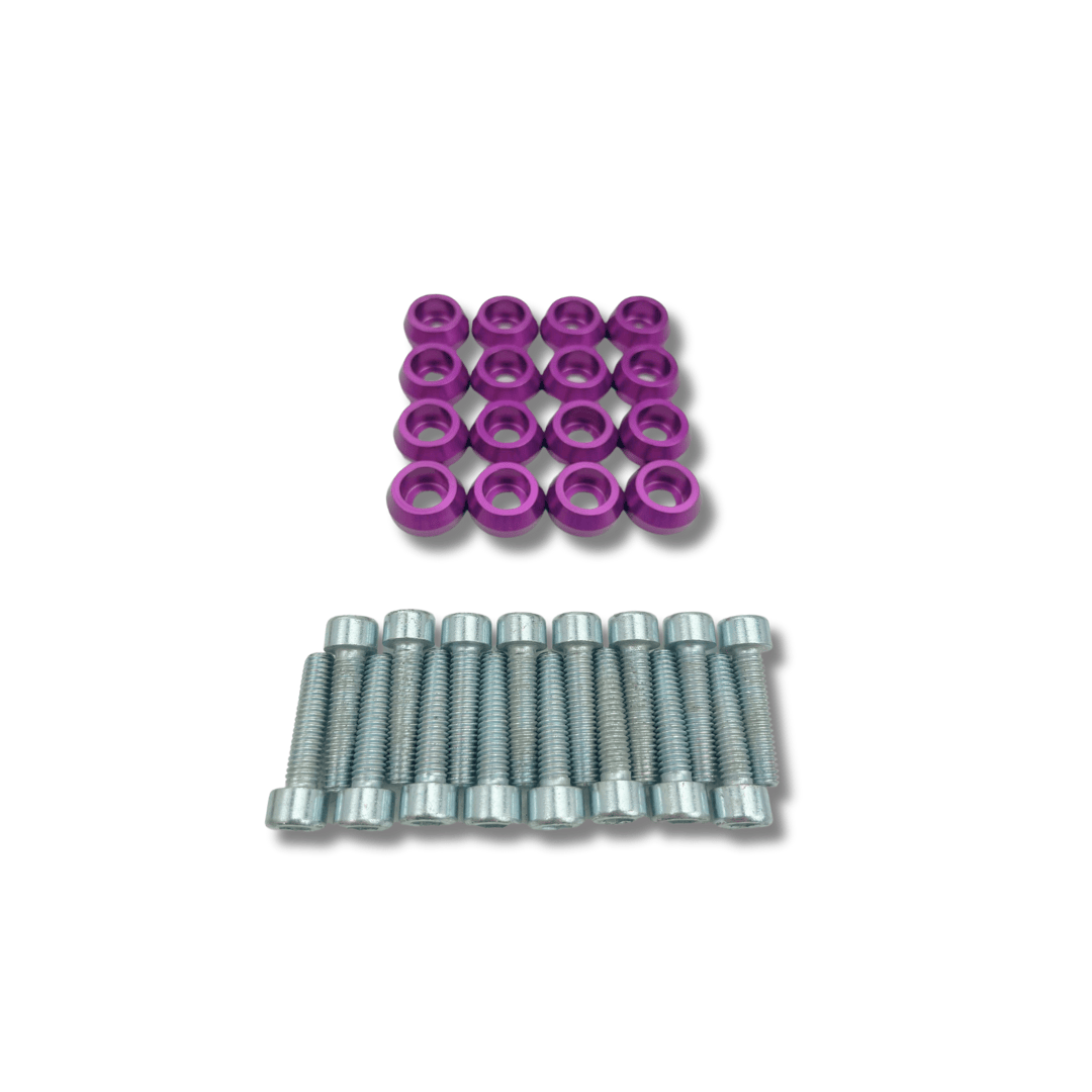 Platinum Racing Products Dress Up Washers Black Rocker Cover Dress Up Bolt Kit to suit Toyota 1UZ Non VVTI SR