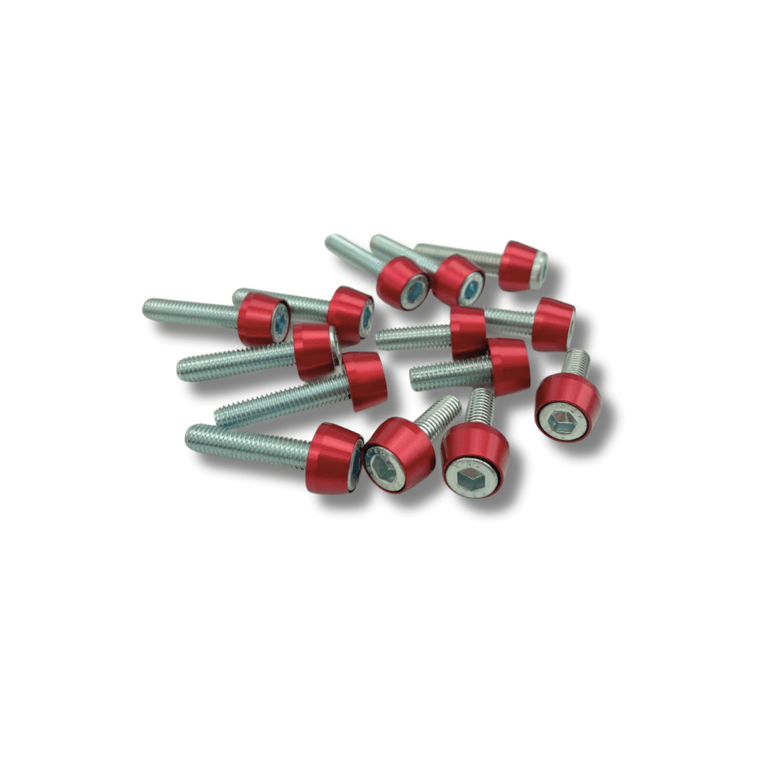 Platinum Racing Products Dress Up Washers Red Rocker Cover Dress Up Bolt Kit to suit Mitsubishi Evo 1-3 SR