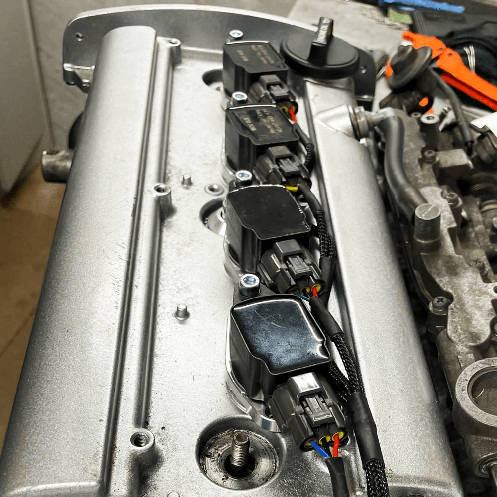 Platinum Racing Products Ignition Coil Kit Black / 20v Bracket with Stalks / No Loom Gen Next 4AGE 16/20 Valve VR38 Ignition Coil Kit SR