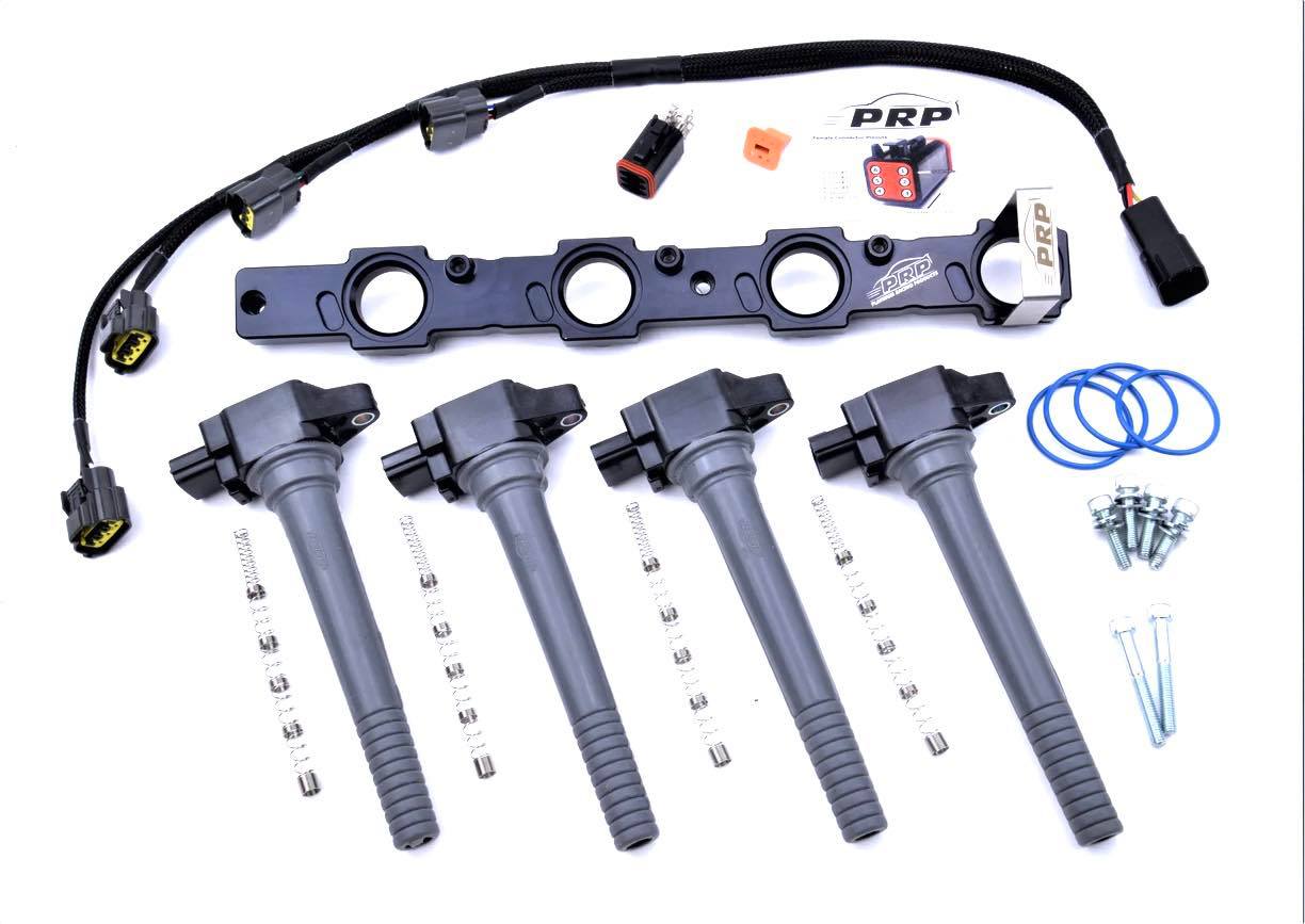 Platinum Racing Products Ignition Coil Kit Black / Full coil Kit - Coils, Bracket, Stalks and loom Honda B-Series Coil Kit SR