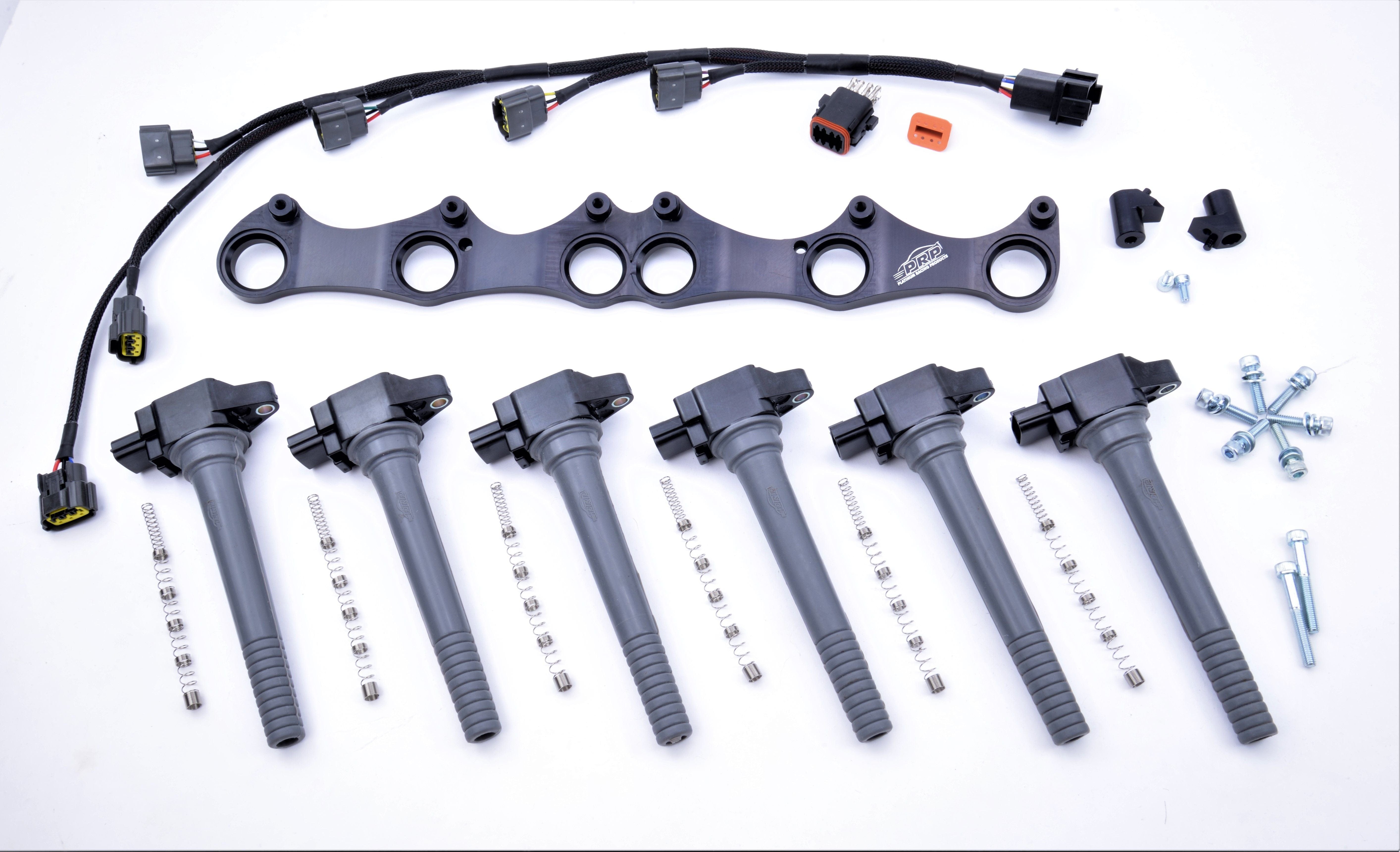 Platinum Racing Products Ignition Coil Kit Black / Full Kit Bracket, Stalks, Loom, Coils AND Dizzy Block off RB30 SOHC Coil Kit SR