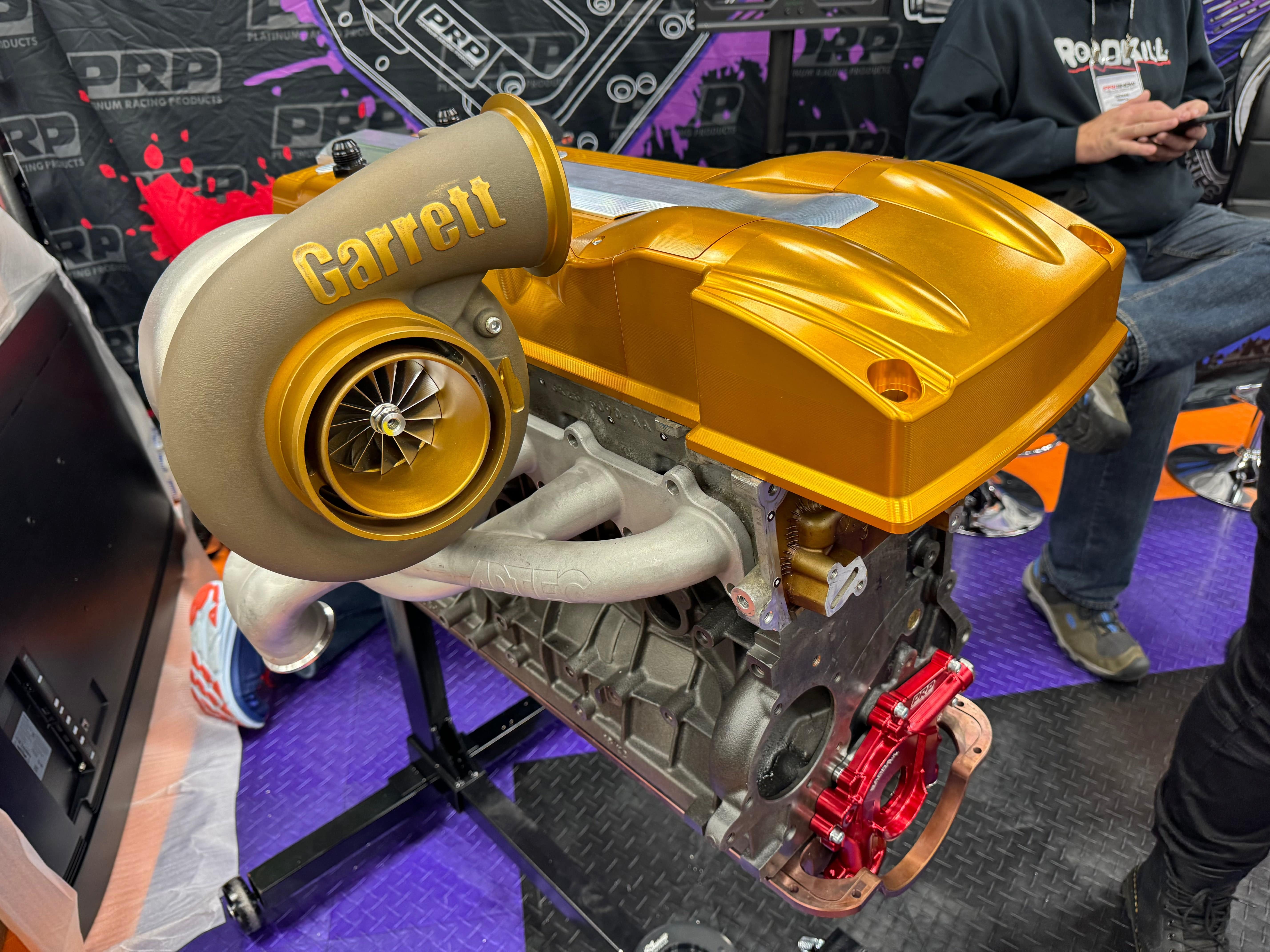Platinum Racing Products Ignition Coil Kit No Mechanical Drive / Billet cover kit with coil's stalks and loom / Purple Ford Barra Billet Rocker Cover and Integrated Coil kit SR