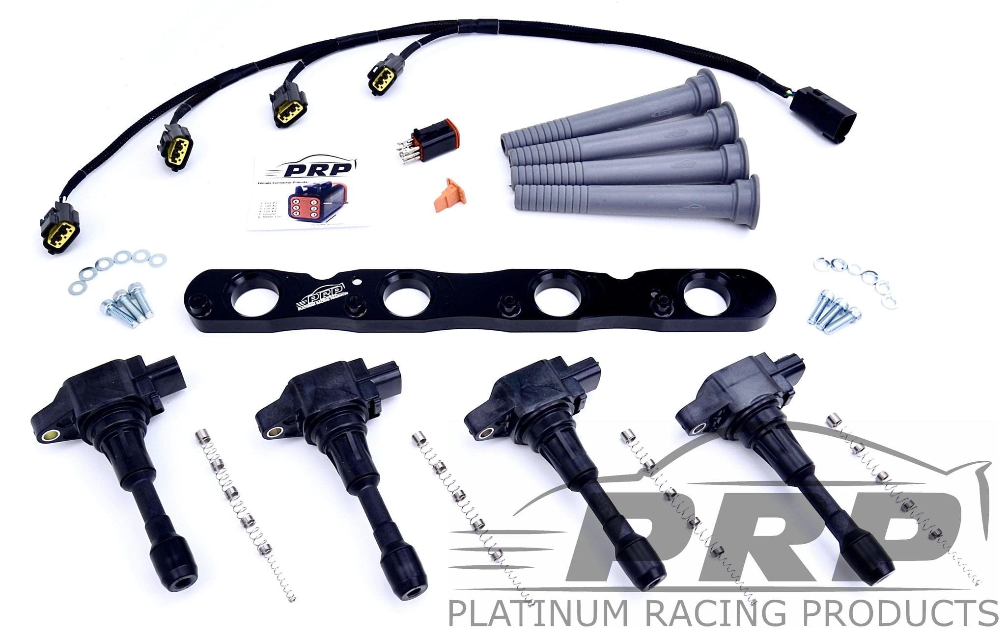 Platinum Racing Products Ignition Coil Kit Purple / Full coil Kit - Coils, Bracket, Stalks and loom / Sequential (Aftermarket ECU) Mitsubishi 4B11 Evo X Ignition Coil Kit SR