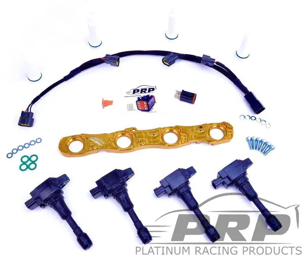 Platinum Racing Products Ignition Coil Kit Purple / Full coil Kit - Coils, Bracket, Stalks and loom / Sequential (Aftermarket ECU) Mitsubishi 4G63 Evo 4 - 9 Ignition Coil Kit SR