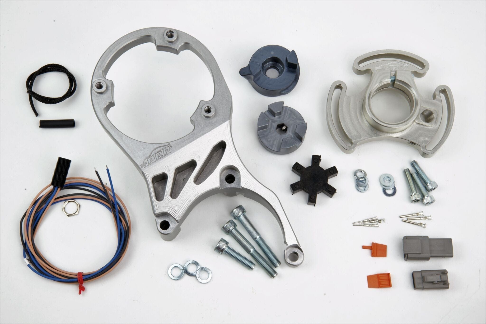 Platinum Racing Products Mechanical Fuel Pump Kit CAS bracket in Purple / CAM Plate in Purple / I don't need the cam sensor Toyota JZ Series Mech Fuel Pump Kit with Integrated Trigger JZ Mech. Fuel & CAM Trigger Kit SR