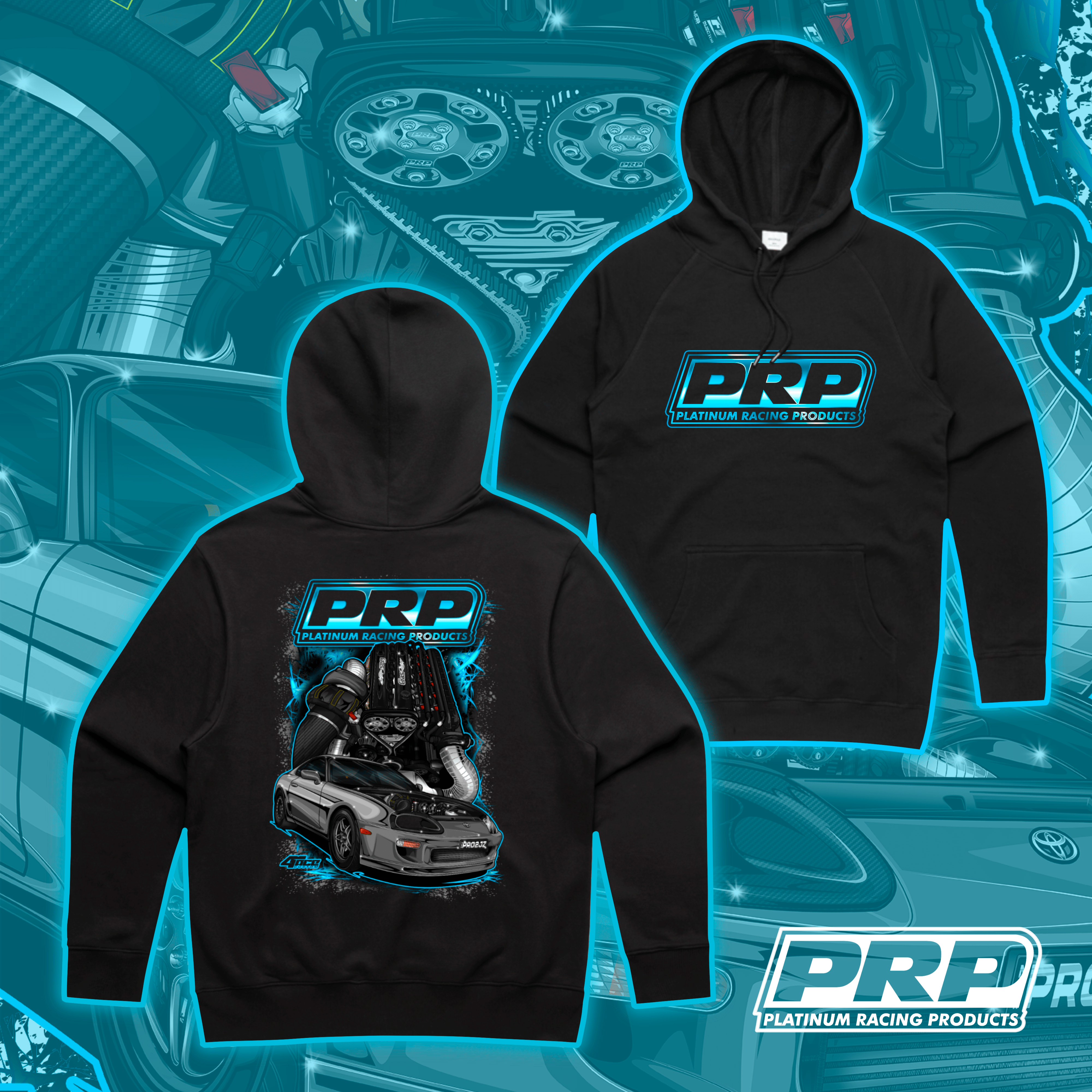Platinum Racing Products Merchandise XS JZA80 Supra Hoodie SR