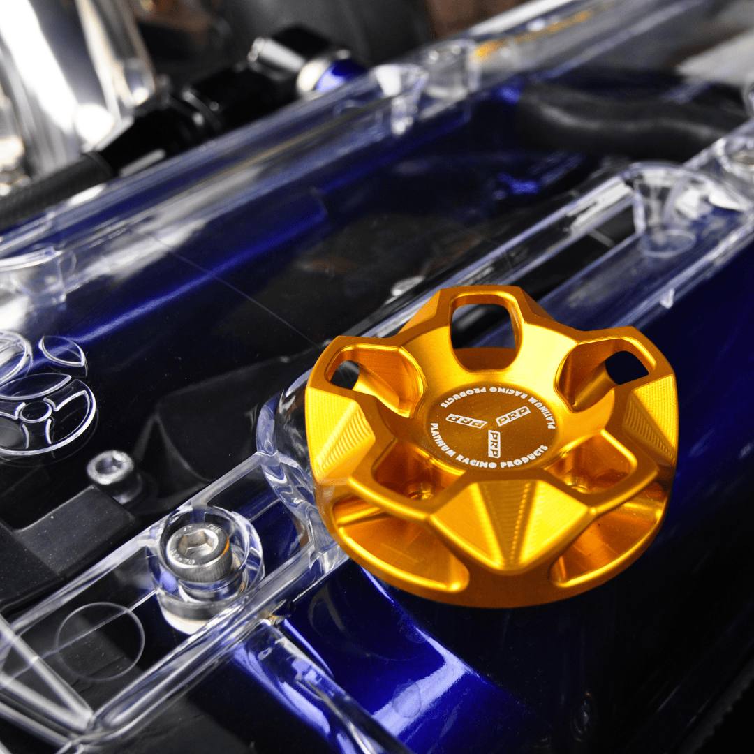 Platinum Racing Products Oil Cap Black Toyota 1JZ/2JZ Billet Oil Filler Cap SR
