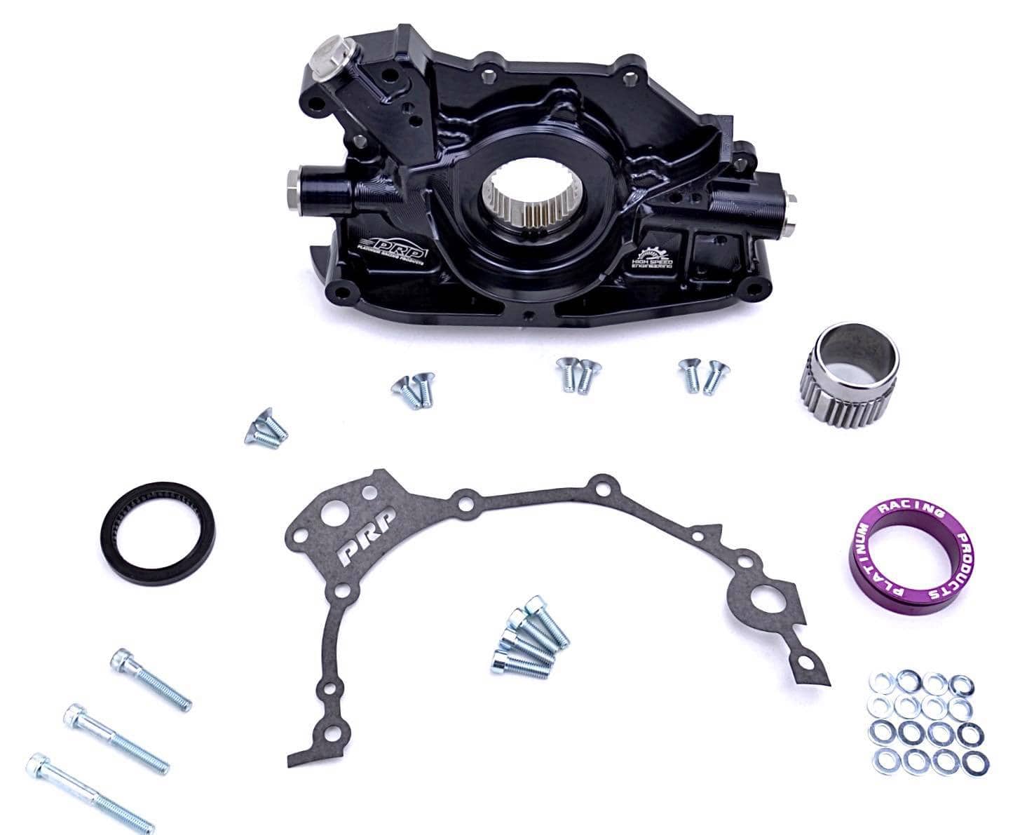 Platinum Racing Products Oil Pump Black / Flat Drive / No I don't need the Crank Collar Nissan RB Billet High Volume Oil Pump SR