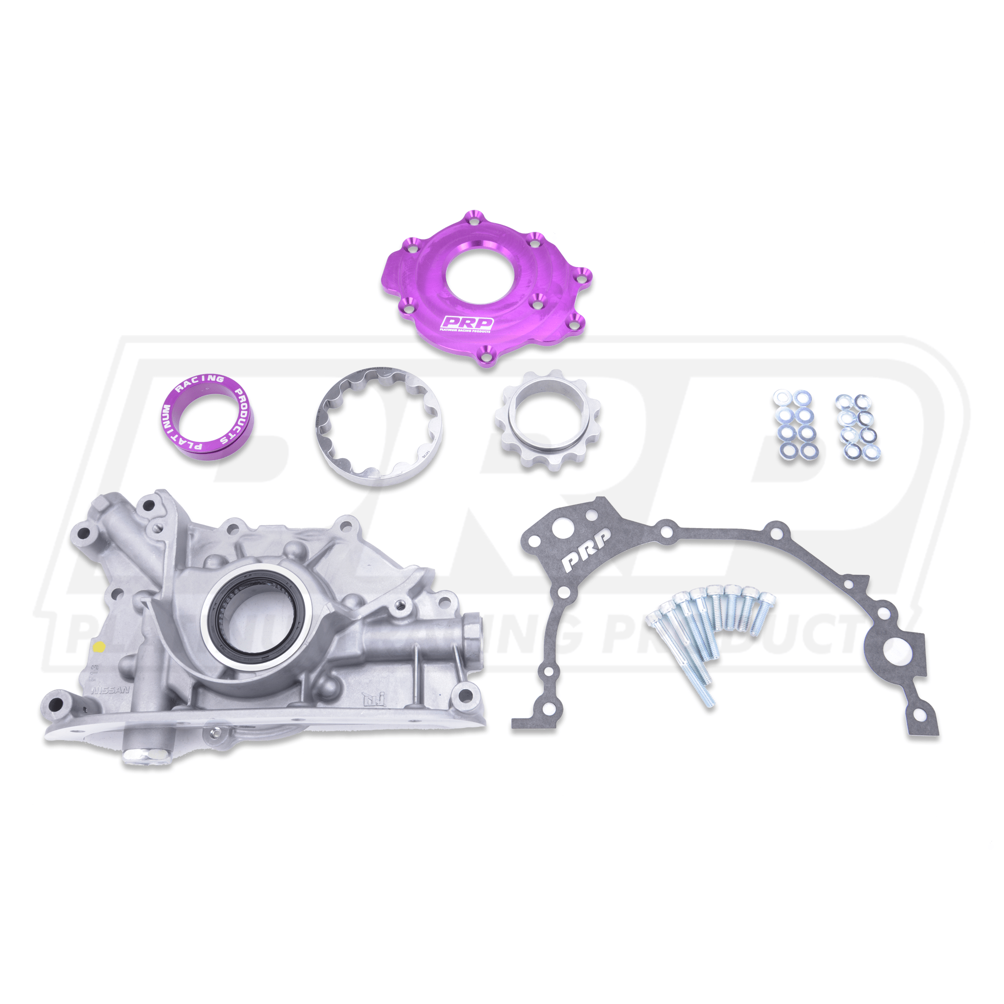 Platinum Racing Products Oil Pump Flat Drive Gears - No Collar / Steel Backing Plate / No Titanium Hardware Genuine Nissan N1 Oil Pump Kit SR