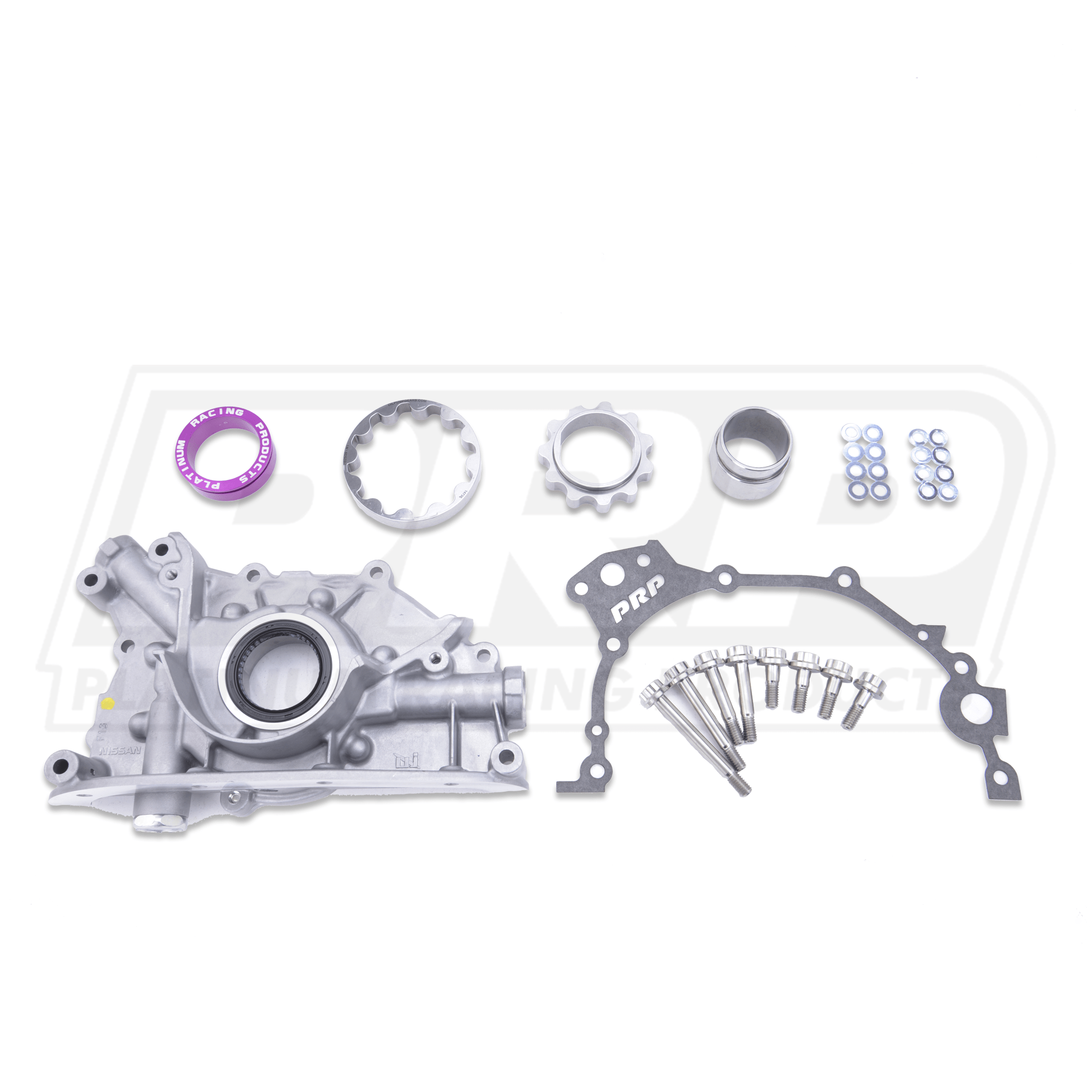 Platinum Racing Products Oil Pump Flat Drive Gears - With Collar / No Backing Plate / Include Titanium Hardware Genuine Nissan N1 Oil Pump Kit SR