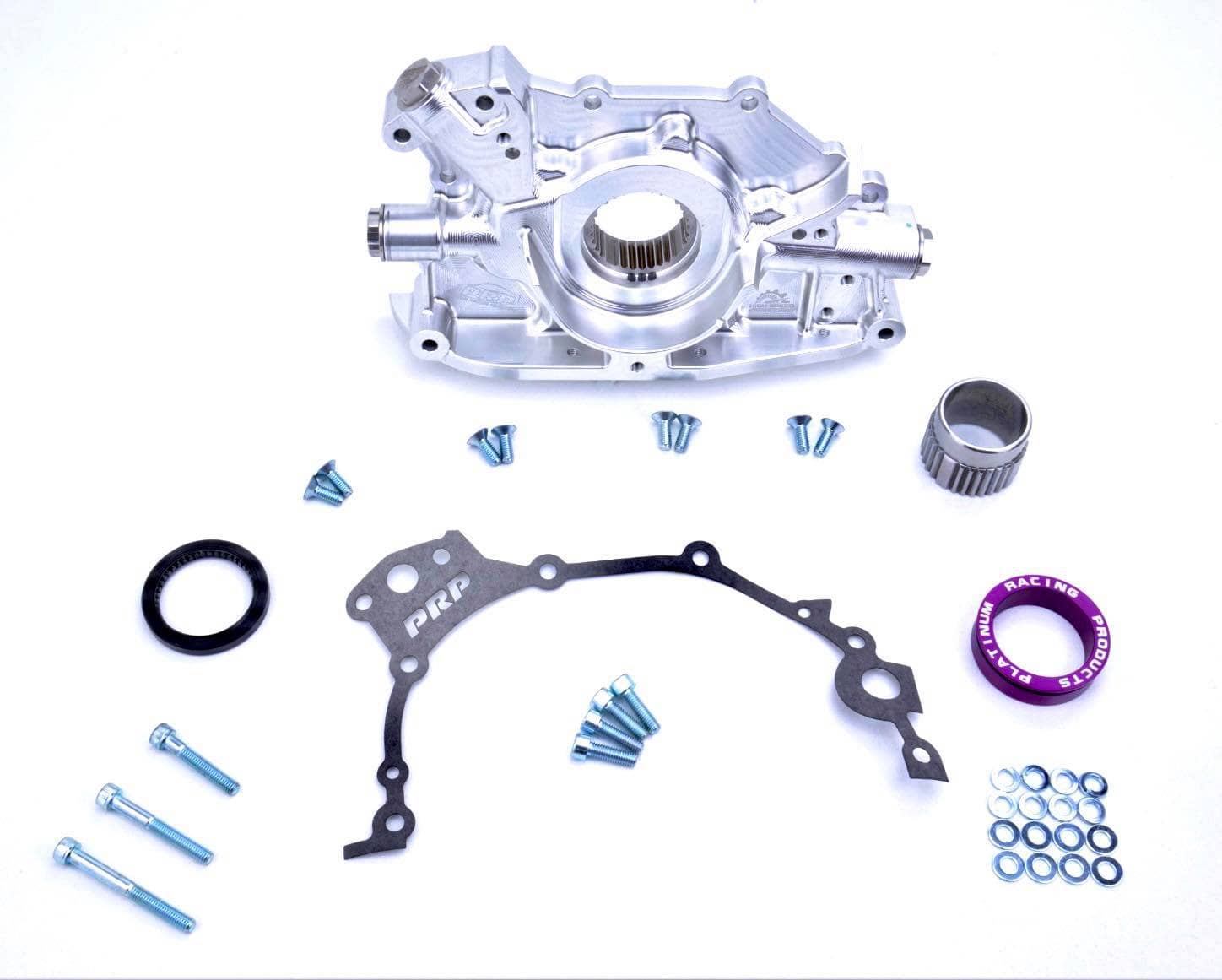 Platinum Racing Products Oil Pump Silver / Flat Drive / No I don't need the Crank Collar Nissan RB Billet High Volume Oil Pump SR