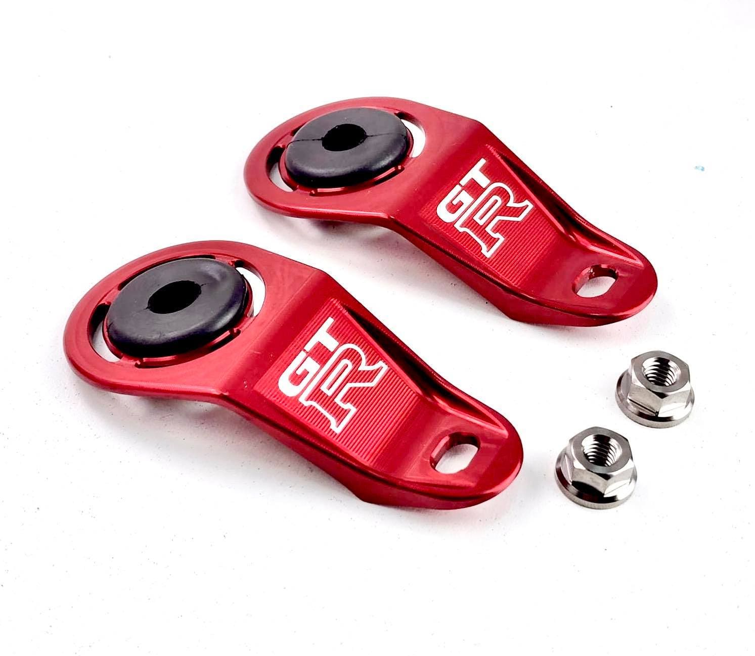 Platinum Racing Products Radiator Bracket Black / Nothing Radiator Brackets inc Titanium Hardware to suit ALL VARIANTS of Nissan Skyline R33 & R34 (Exc GT-R) SR