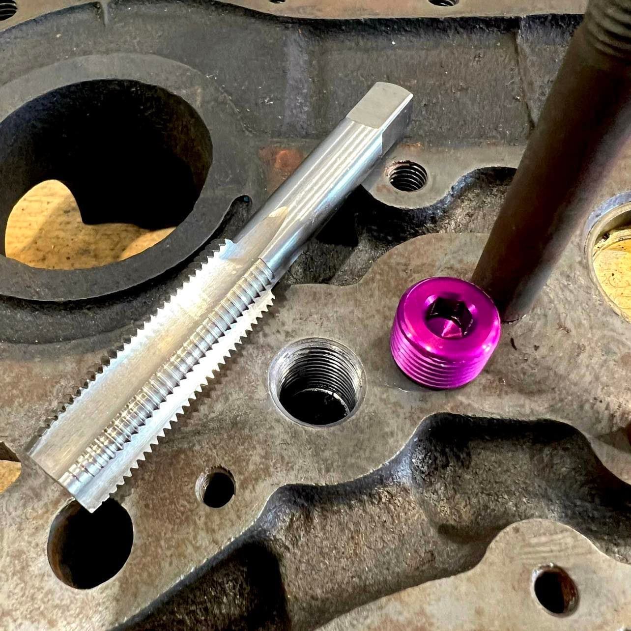 Platinum Racing Products Restrictors Oil Block Off's Only Nissan RB Oil Gallery Block off inc Tap Bit SR