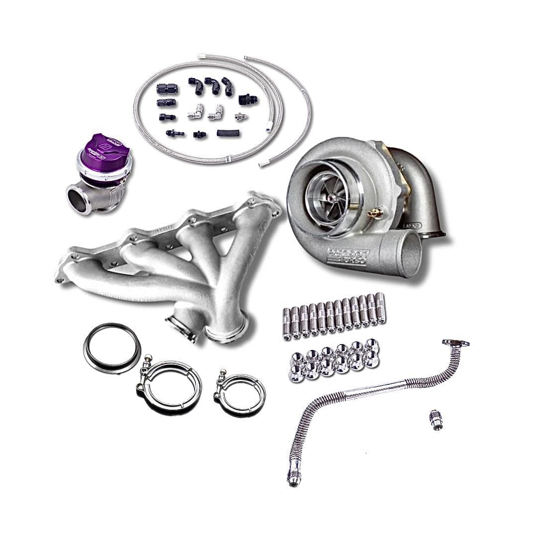 Platinum Racing Products Turbo Kit 6466 Reverse CEA Gen 2 - 0.82 A/R Stainless Housing / Don't Include Fitting Kit / Black Artec Precision 6466 Gen 2 Turbo Kit to Suit Mitsubishi 4G63 SR