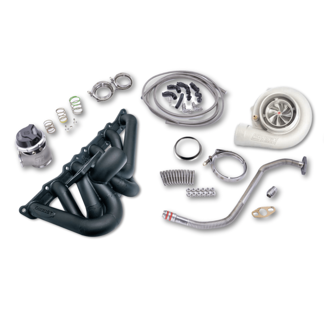 Platinum Racing Products Turbo Kit NEXT GEN PT6870 BB HP CC W/ T4 DIVIDED INLET/V-BAND DISCHARGE .84 A/R / Don't Include Fitting Kit / Black 6Boost Precision Next Gen 6870 Turbo Kit to Suit Nissan RB SR