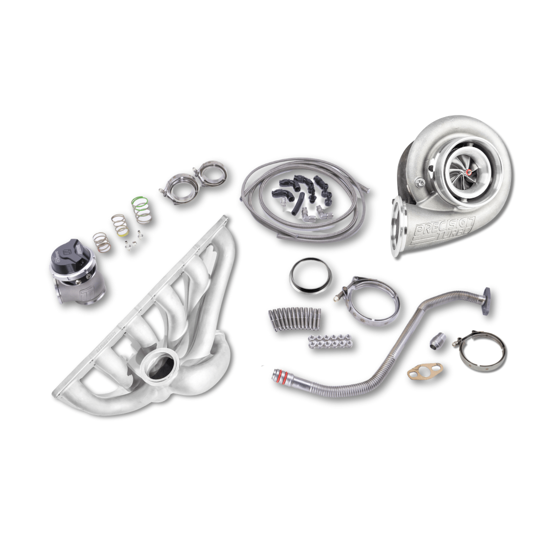 Platinum Racing Products Turbo Kit NEXT GEN PT6875 BB SPORTSMAN CC W/ SPORTSMAN STAINLESS V-BAND IN/OUT 1.00 A/R / Don't Include Fitting Kit / Black Artec Precision Next Gen Sportsman 6875 Turbo Kit to Suit Nissan RB SR